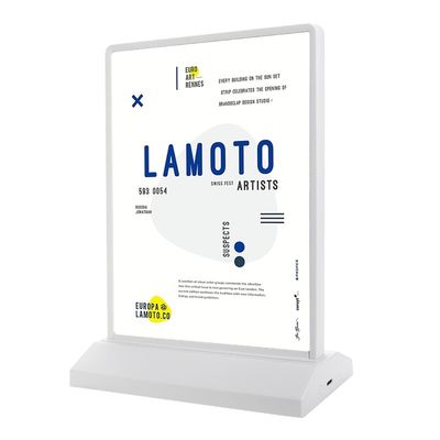 カスタマイズされた色 二面垂直A4ポスター メニューホルダーライトボックス LEDパネルスタンド