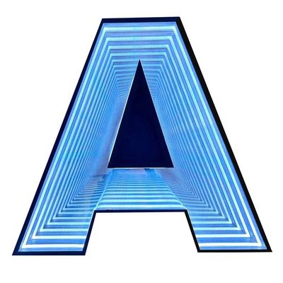 3D インフィニティ ミラー LED レター アクリル式ハウス番号の広告ライト