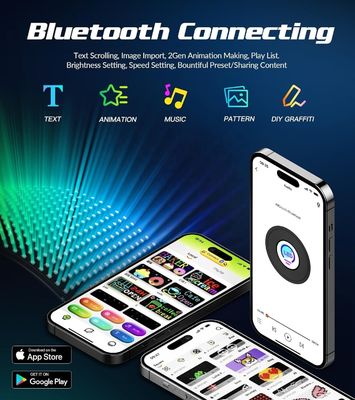 インダースマトリックスピクセルパネル 車の後ろ窓 LEDディスプレイ画面 USB入力インターフェース