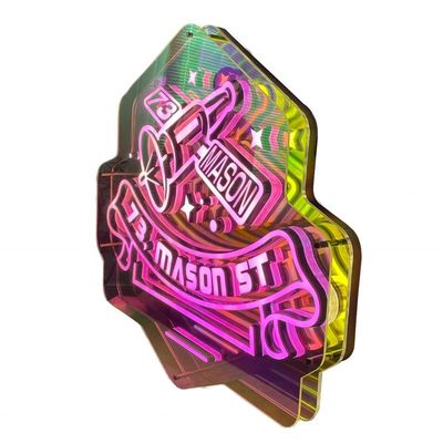 カスタマイズされたLED ミニ文字 ブラザリング アクリル アビスミラー スクリューボルトの固定/ハング
