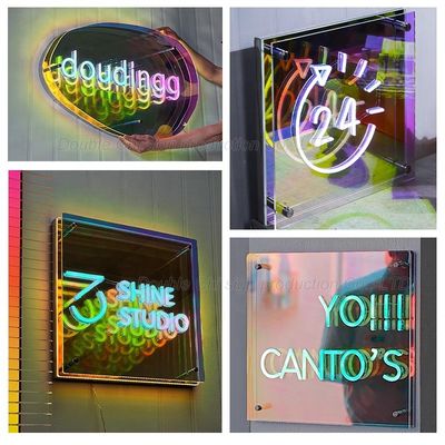 3D アクリル壁鏡 LEDレター 店舗 広告用 表札
