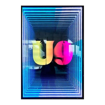 3D インフィニティ ミラー ミニ RGB アクリル ネオンサイン LED文字 ライトボックスサイン