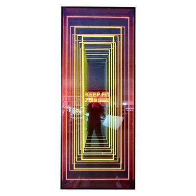 3D インフィニティ ミラー ミニ RGB アクリル ネオンサイン LED文字 ライトボックスサイン