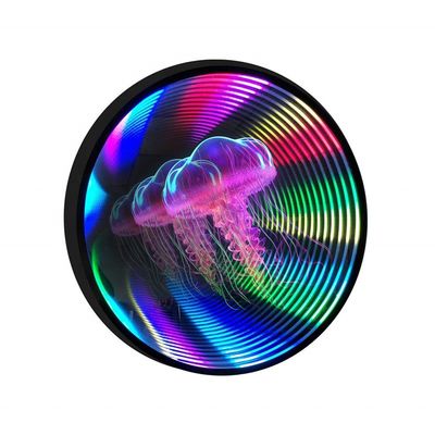 カラフルな3Dホログラム ファンの深淵 商店用鏡装飾 2024 ベストセラー