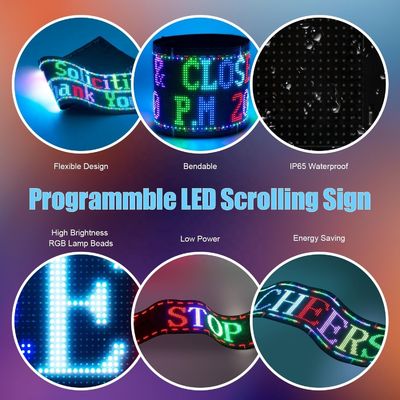 アプリ コントロール 車用 LEDサインボード スクロールテキスト デジタルディスプレイ マトリックス パネル