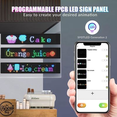 アプリ コントロール 車用 LEDサインボード スクロールテキスト デジタルディスプレイ マトリックス パネル
