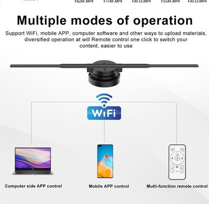 高解像度LED扇風機 3Dホログラムディスプレイ Wifiホログラムプロジェクター扇風機 150cm 42cm