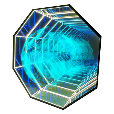 私たちのホログラフィックファン3DアビスミラーLEDレター2024で広告を変えてください
