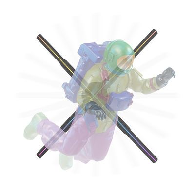 スプライス機能 56cm 4Blades 1920*1080 5mm ピクセルピッチ 3Dホログラム扇風機 広告用
