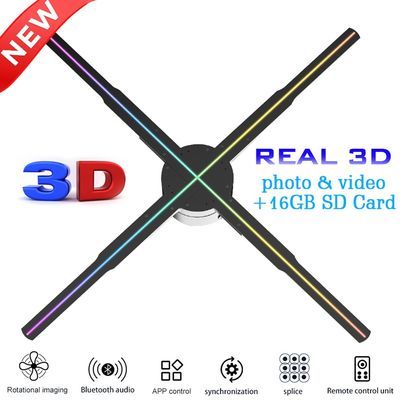 スプライス機能 56cm 4Blades 1920*1080 5mm ピクセルピッチ 3Dホログラム扇風機 広告用