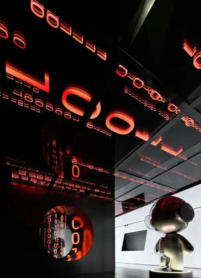 3Dホログラムプロジェクターとインフィニティミラーシートで 建物を変えてください
