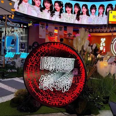 店内装飾用 ステンレスステール インフィニティミラー ネオンボード 2024