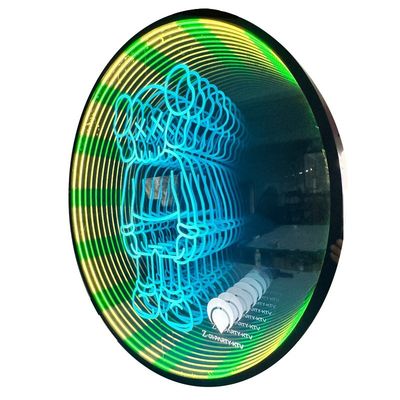 オーダーメイド ミラー インフィニティ エフェクト トンネル ライト LED サイン ステンレス スチール 屋外 ネオン サイン