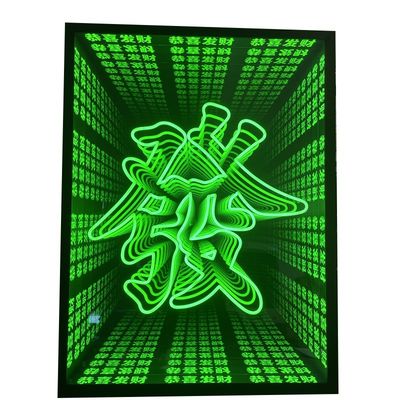 カスタマイズされたステンレス・スティール インフィニティ・グロー 多層効果鏡 LED 3D ネオンサイン