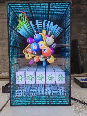 インフィニット・ビジュアル・アート ライトボックス メル・アビス ミラー 3D 輝く文字 ロゴ ネオン・ボード